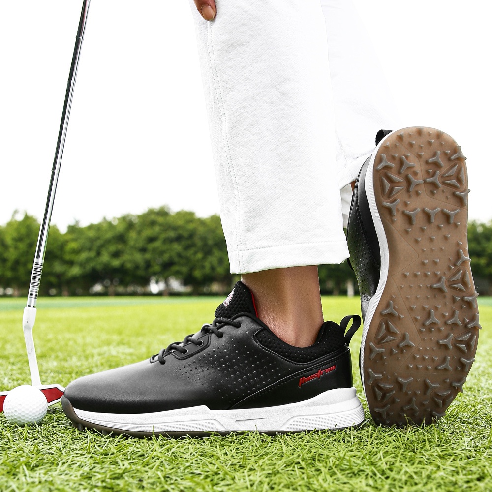 Giày Thể Thao Da Thật Chống Thấm Nước Cho Nam Chơi Golf