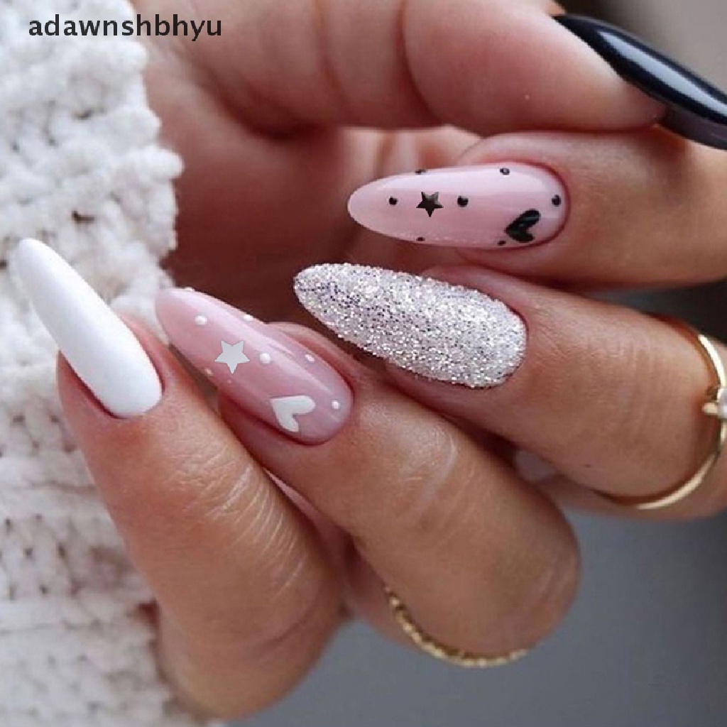 1 Tấm Tem Dán Trang Trí Móng Tay In Họa Tiết Hoa / Hình Học Độc Đáo