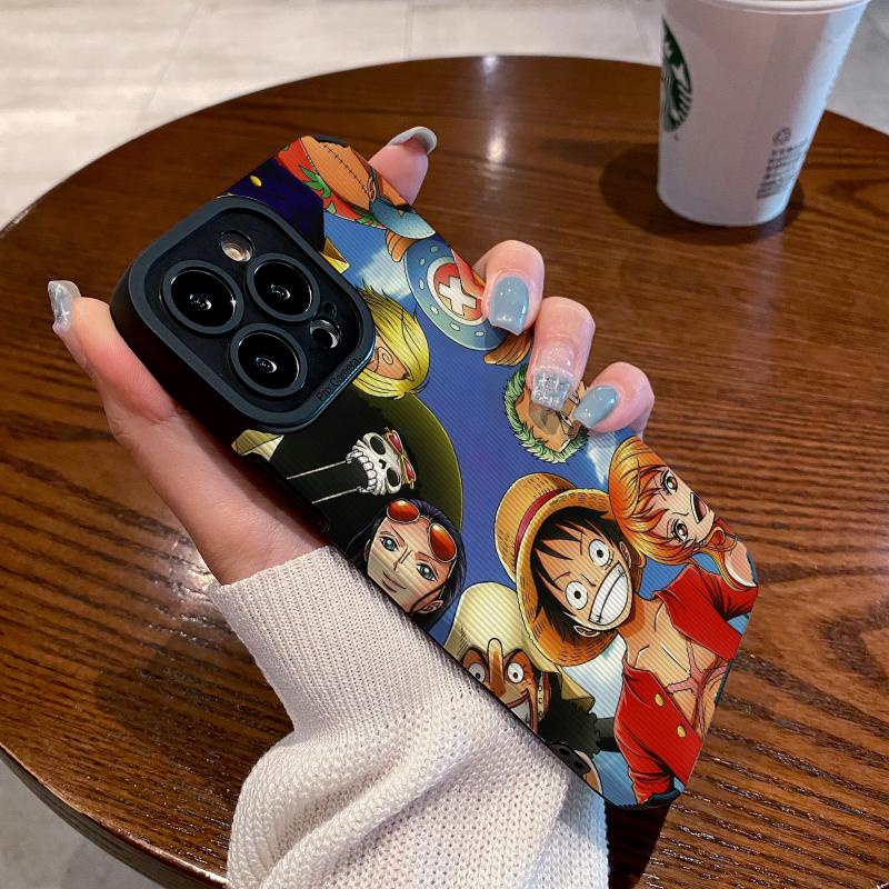 Ốp Điện Thoại Mềm Chống Rơi Họa Tiết One Piece Monkey D Luffy Cho IPhone 11 14 13 12 Pro Max XR 14 6 6s 8 7 Plus X XS Max SE