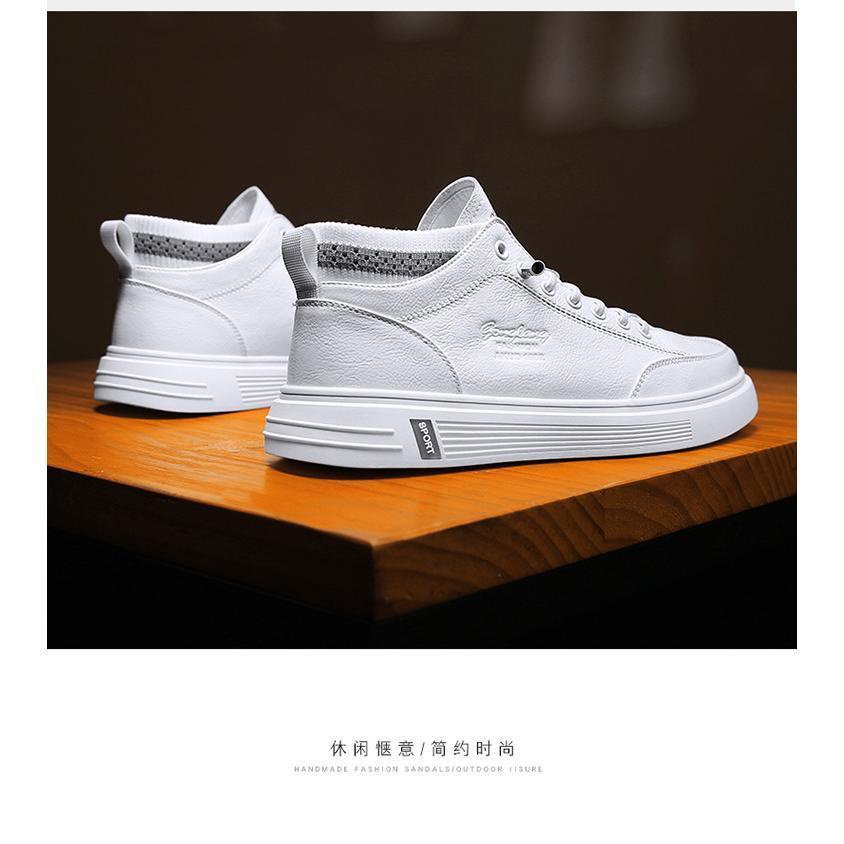 Giày Nam Sneaker Da PU Chữ Dập Chìm Cao Cấp Hàng Quảng Châu Giày Thể Thao Nam Kiểu Dáng Thời Trang