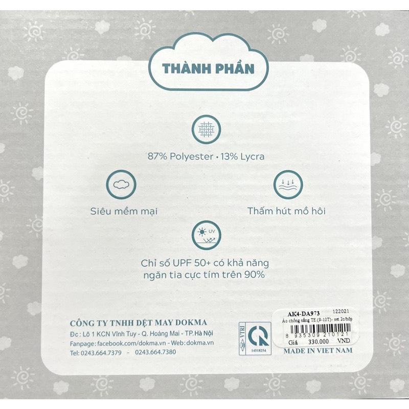 Áo khoác chống nắng thời trang Dokma chống tia UV siêu mềm co giãn thoải mái cho bé - DA1493