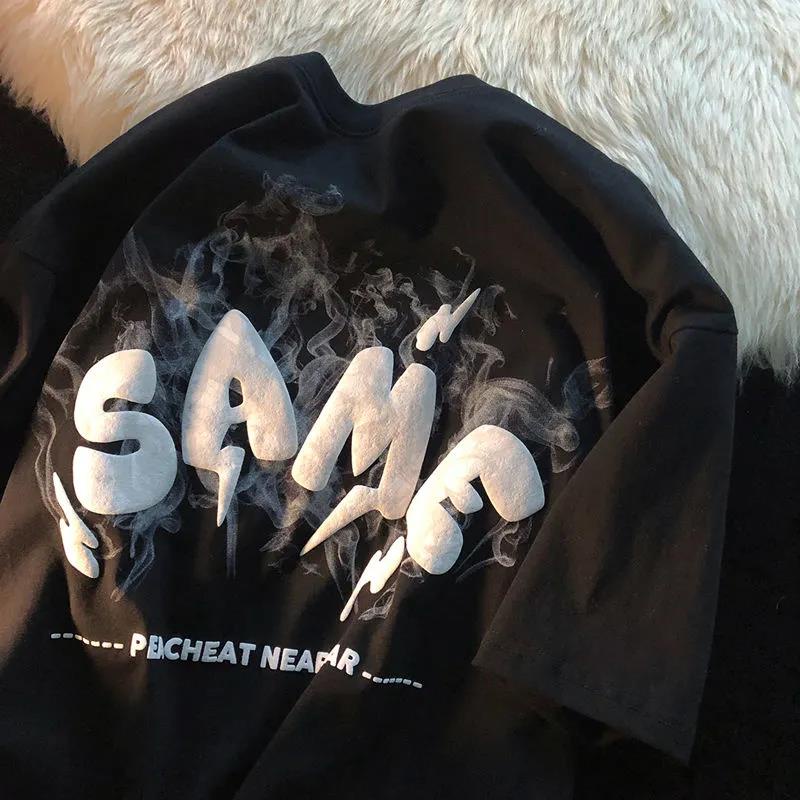 Áo Thun Tay Ngắn Nhuộm Màu Dáng Rộng Phong Cách Hip Hop Thời Trang Mùa Hè Cho Nữ