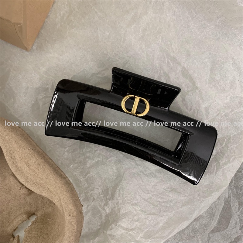 Kẹp Tóc Lớn Hình Chữ CD Màu Đen Phong Cách Mới 2023