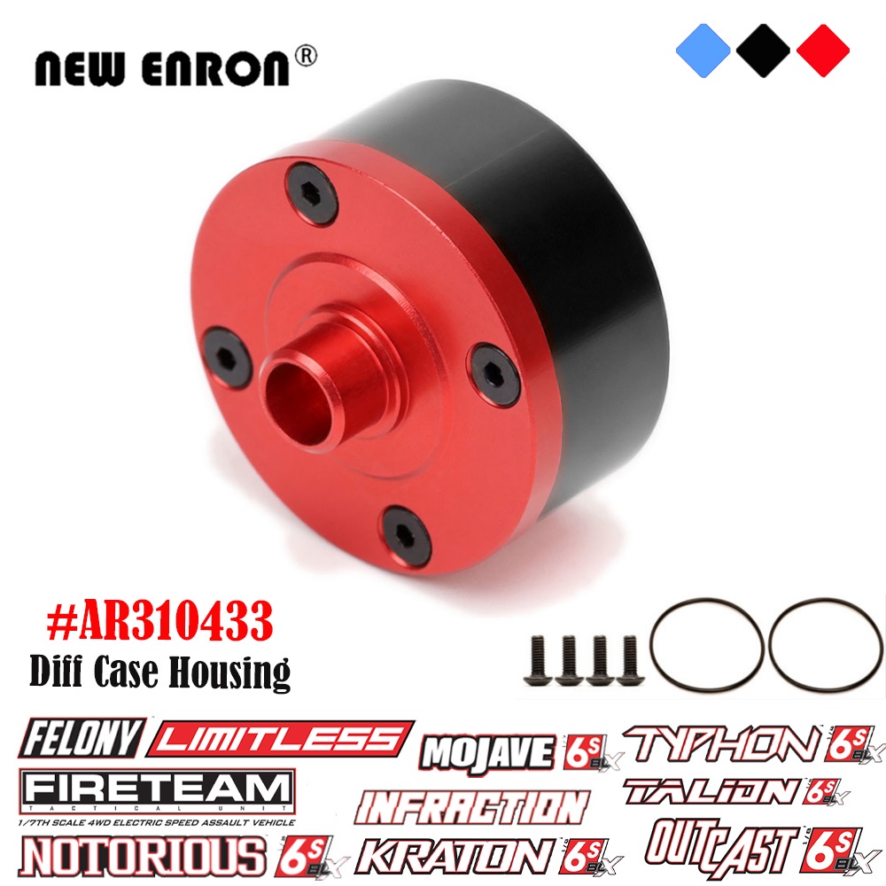 Ar310433 Modular Diff Carrier Vỏ khác nhau cho RC Car Arrma 1/7 1/8 6S Outcast Talion Typhon Felony Hỏa lực hút thuốc Kraton Limitless Mojave Kháng
