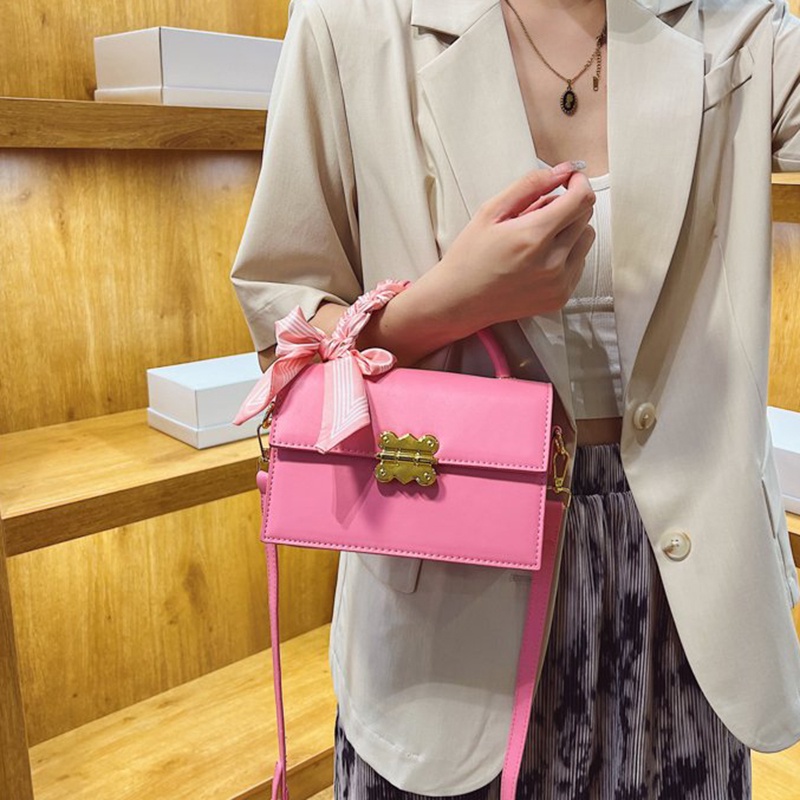 Túi Đeo Chéo Hình Vuông Nhỏ Nhắn Có Khóa Thời Trang Cho Nữ