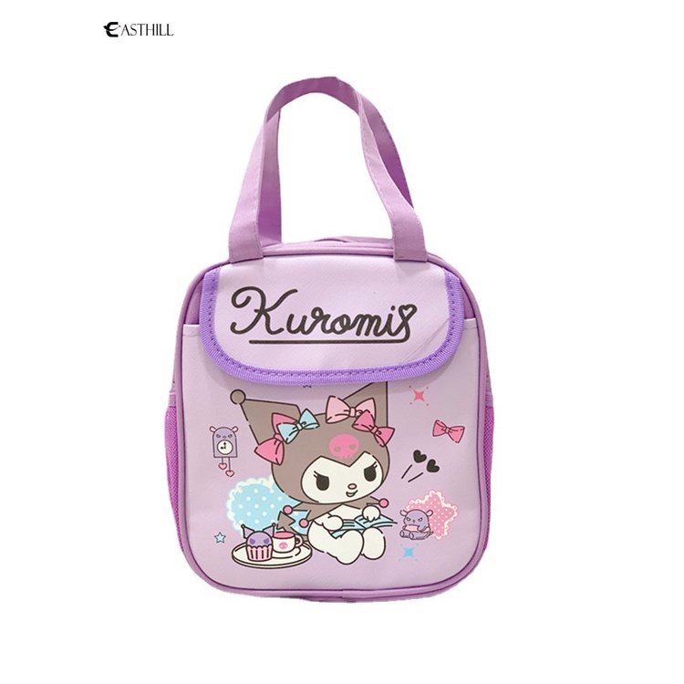 Túi Đựng Hộp Cơm Trưa Lót Lá Nhôm Cách Nhiệt Họa Tiết Sanrios Hello Kittys Kuromi Kawaii