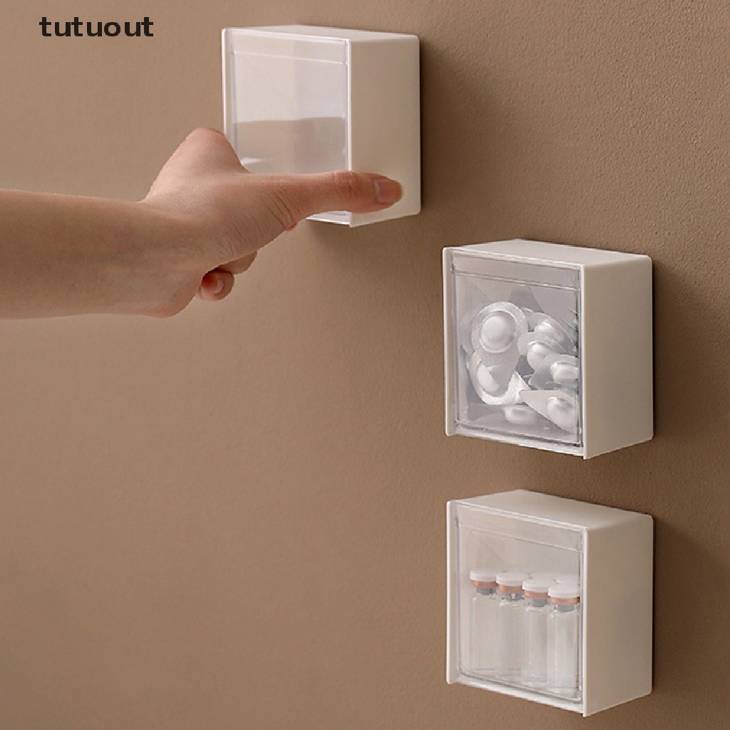 Hộp Đựng Tăm Bông Gắn Tường Bằng Nhựa Tiện Dụng