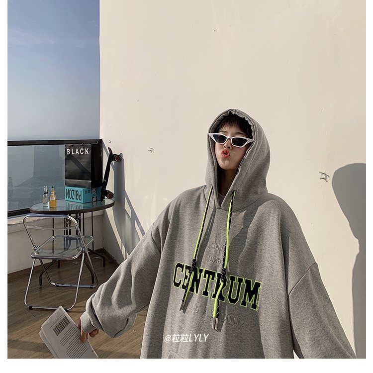 Hàng Có Sẵn Áo Hoodie Unisex Oversize Phong Cách Hàn Quốc