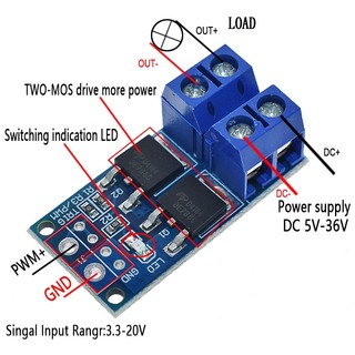 15A 400W MOS FET Trigger Switch Drive Module PWM Regulator Control Panel
