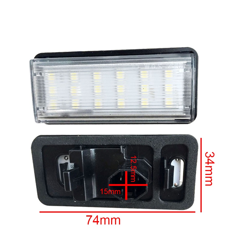 2 Miếng Dán Biển Số Xe Hơi Ánh Sáng Nhẹ &amp; 1 Bộ Thảm Lót Sàn Xe Hơi Kích Thước 25X16cm