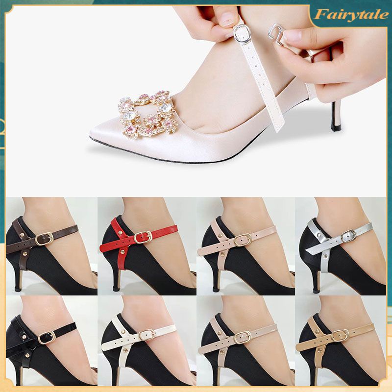 1 Đôi Dây Giày Cao Gót Dây Giày Chống Trượt Dáng Rộng Dây Giày Cố Định Bằng Da Có Thể Tháo Rời Có Thể Điều Chỉnh Phụ Kiện Giày Nữ [Fairytale】