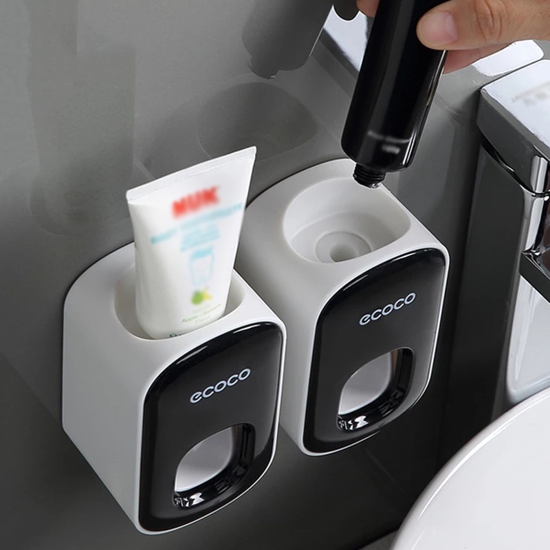 Dụng cụ đỡ bóp tuýp kem đánh răng tự động gắn tường tiện dụng cho gia đình HSU