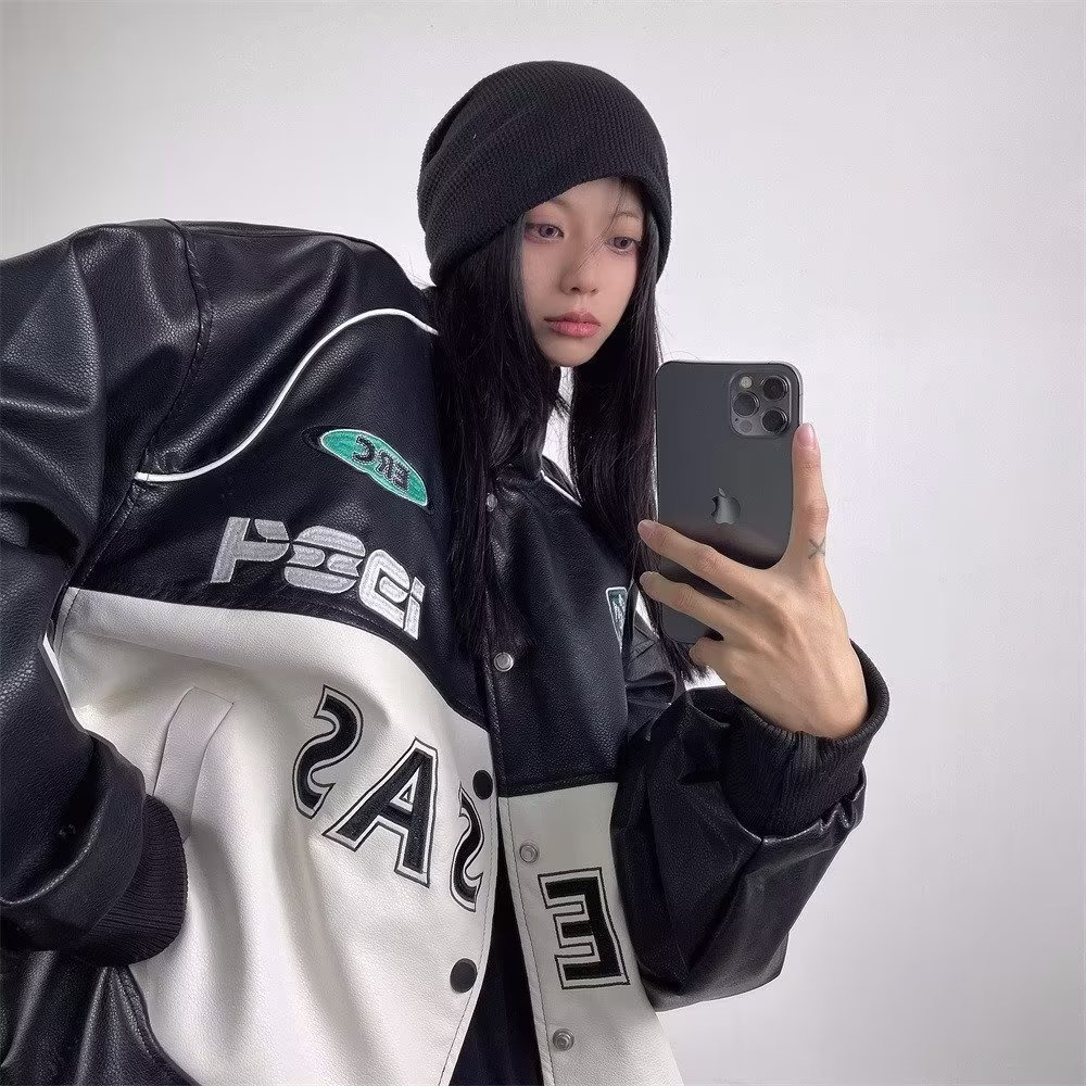 Áo Khoác Da Dáng Rộng Chống Thấm Nước PAUL FITZGERALD Thời Trang Cho Nam