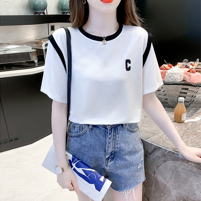 NRVP Áo Thun Tay Ngắn Dáng Ôm In Họa Tiết Độc Đáo Thời Trang Đường Phố Hàn Quốc Cho Nữ