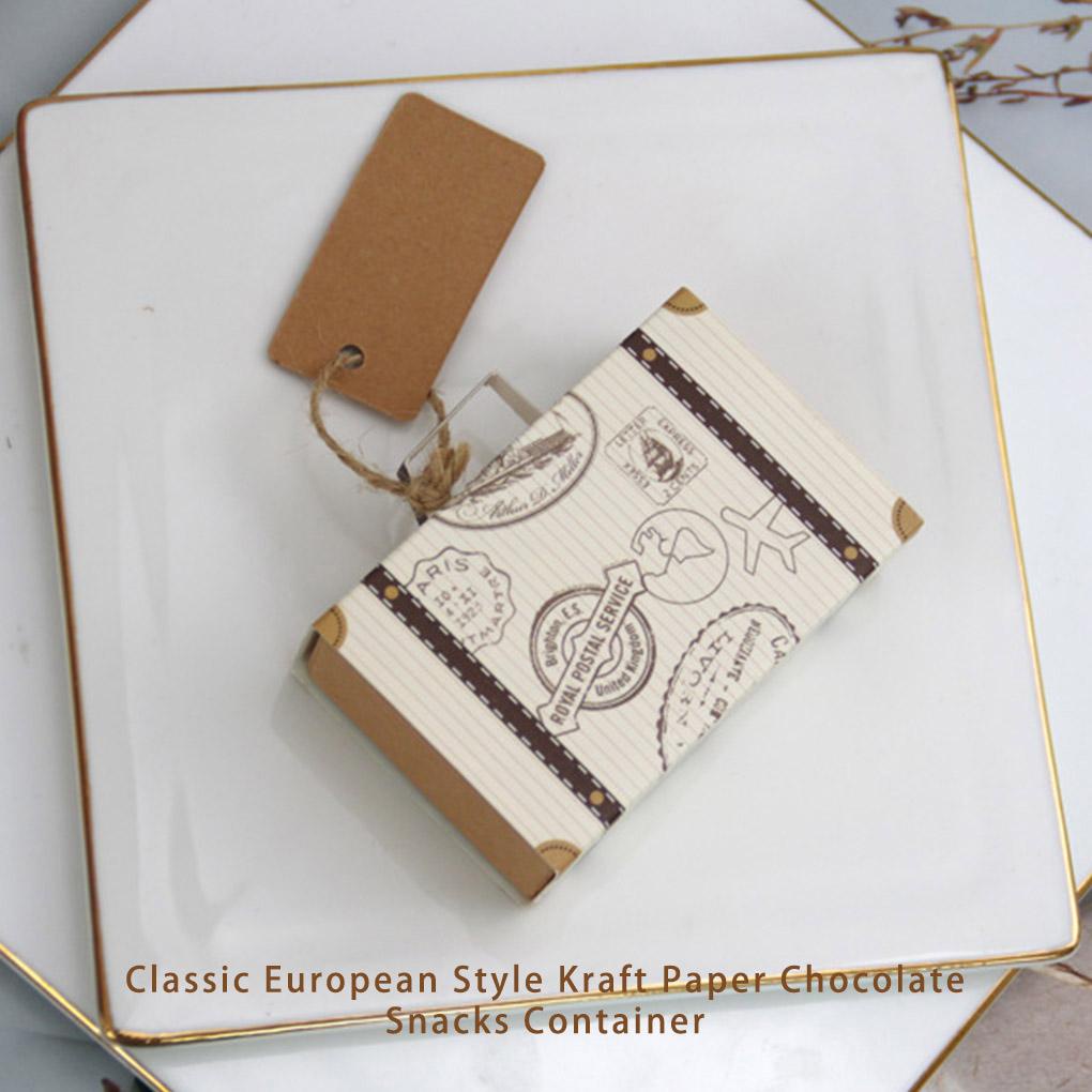 Set 50 Hộp Giấy Đựng Kẹo Hình Va Li Mini Ốp