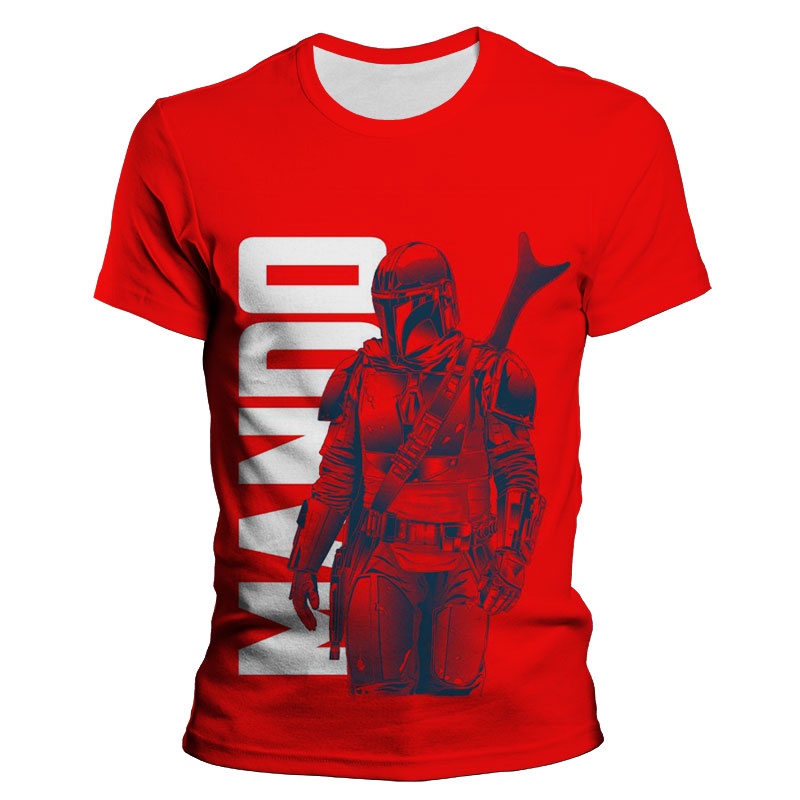 Áo Thun Tay Ngắn In Hình Disney The Mandalorian 3D Dành Cho Nam Nữ