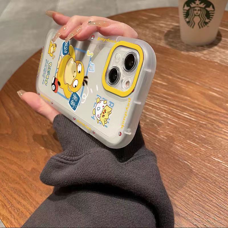 ✅Ốp Điện Thoại Mềm Màu Trong Suốt Hình Chú Vịt 7 Chấu Cho iPhone 14 / 13pro 12promax 11 xr