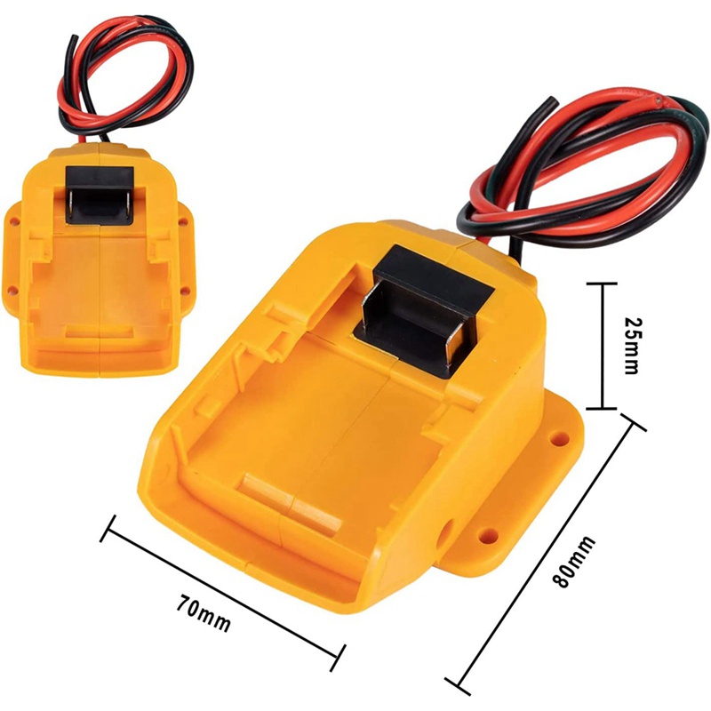 Set 2 Bộ Chuyển Đổi Pin Li-Ion 20V 18V DCB205 DCB205-2 DCB204 Màu Vàng