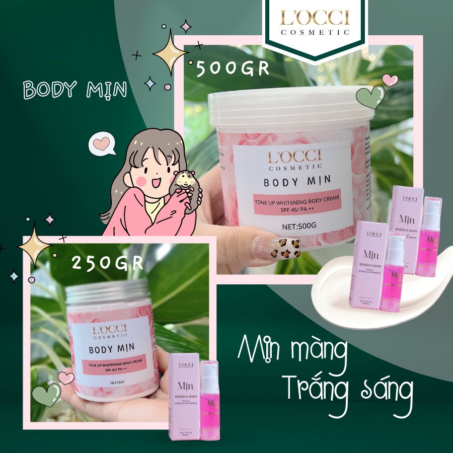 Kem Body Mịn Dưỡng Ẩm Toàn Thân Làm Trắng Sáng Da L'OCCI COSMETIC 250g