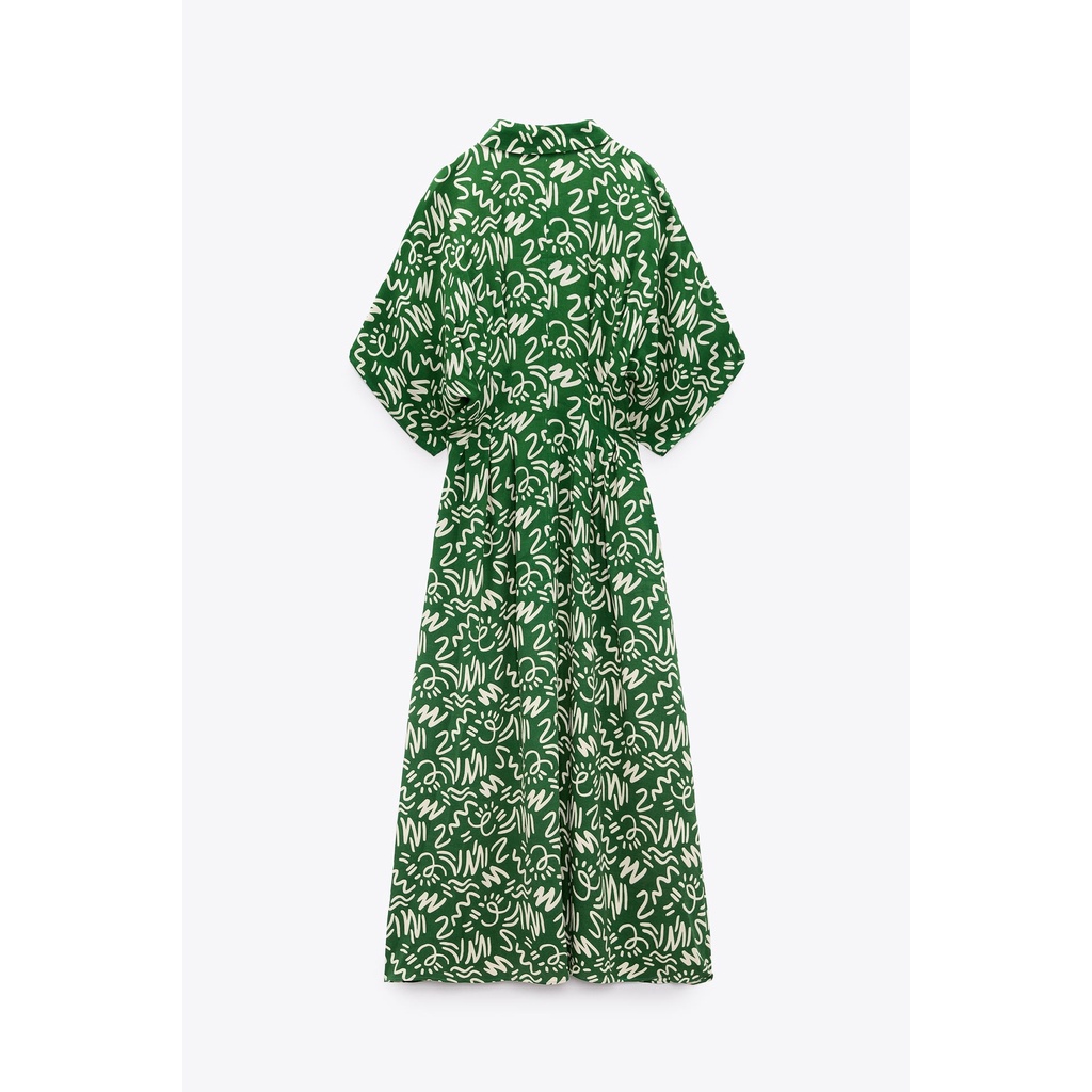 Zara Đầm Dài Mỏng In Họa Tiết Phong Cách Thời Trang Mùa Hè 2183048