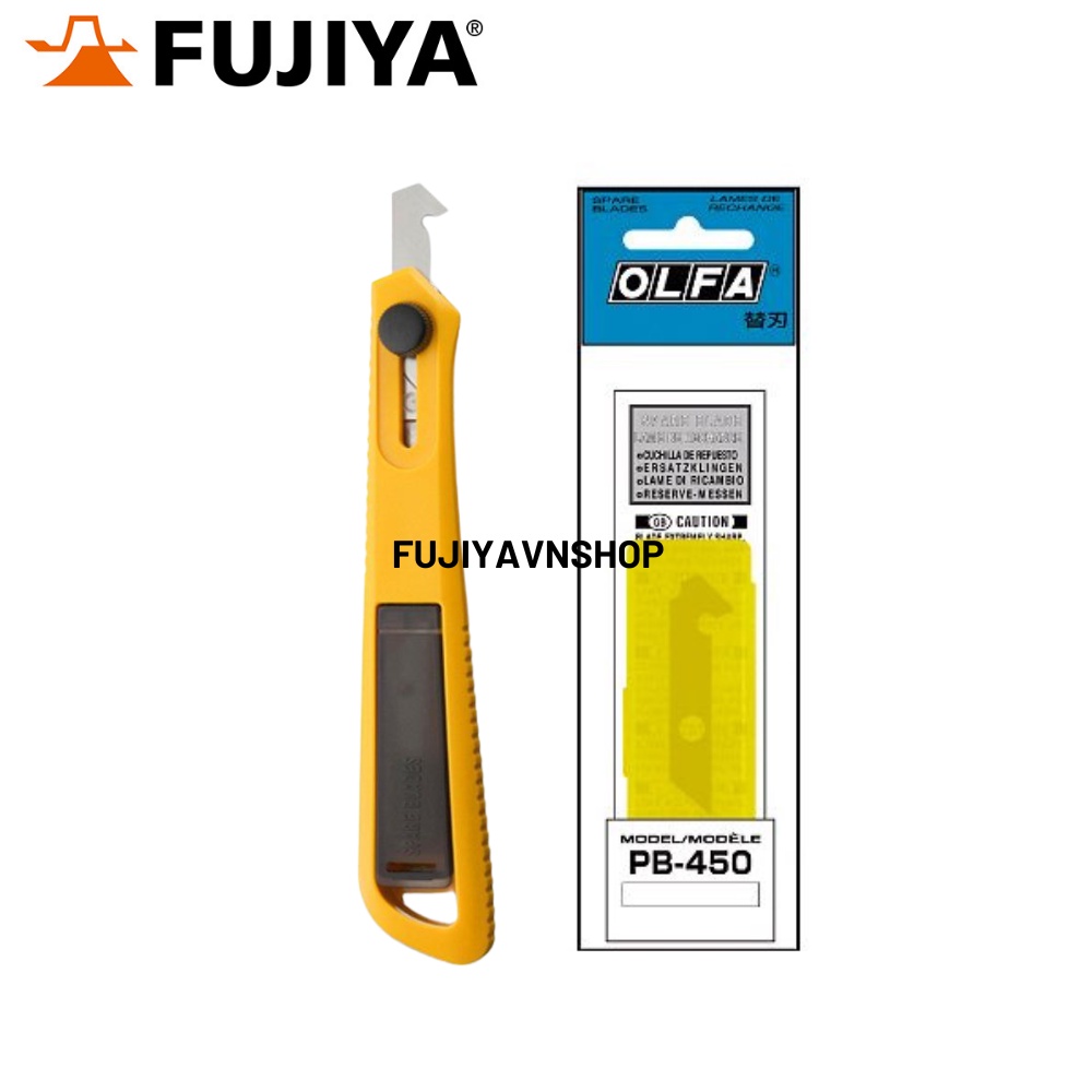 COMBO 1 Dao cắt nhựa và formica OLFA - PC-S VÀ 1 Hộp Lưỡi dao thay thế OLFA - PB-450 (5 lưỡi)