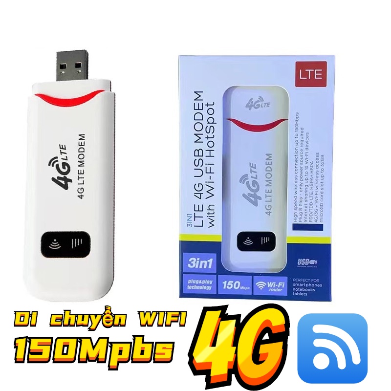 Portable WIFI-150Mpbs, lắp SIM vào sử dụng WIFI Hỗ trợ tất cả các nhà mạng