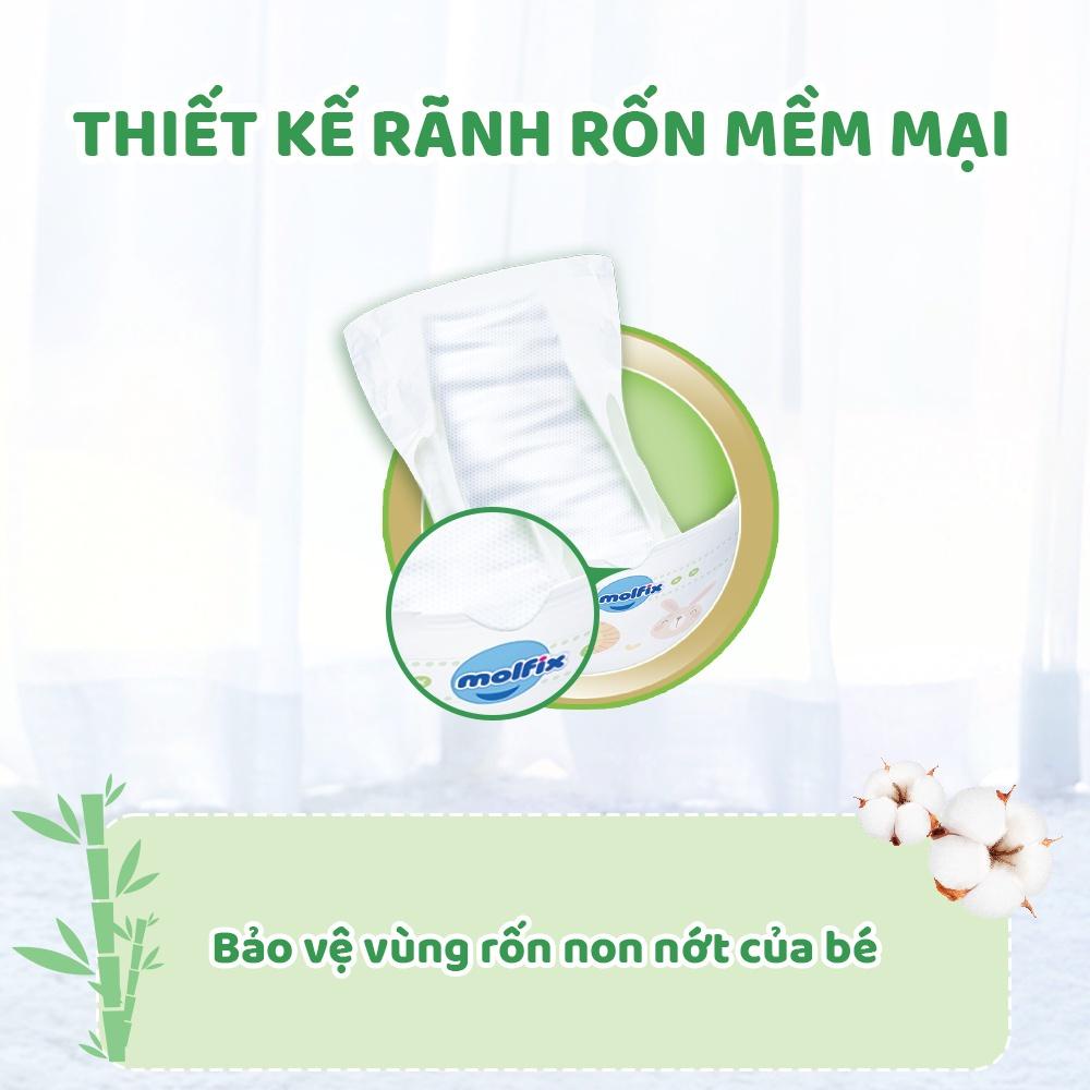 Miếng Lót Sơ Sinh Molfix Thiên Nhiên Newborn Jumbo NB64/Super Jumbo NB90 - Thấm Hút Với Sợi Tre - Siêu Khô Thoáng