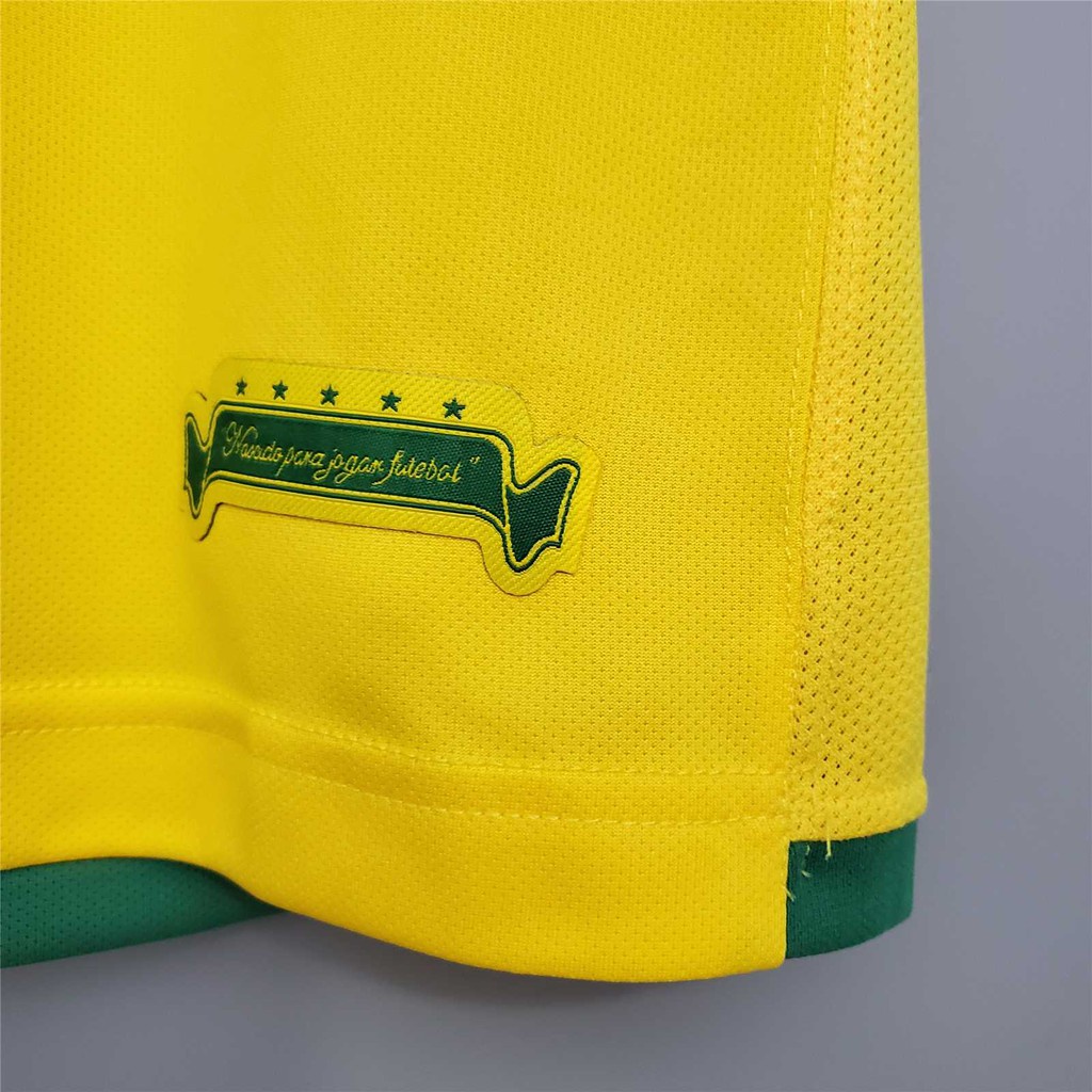 Bộ Đồ Đá Banh Bằng Rơm Phong Cách Retro Brazil 2006