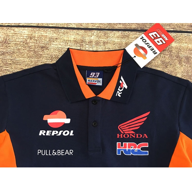 Áo polo Ngắn Tay Thoáng Khí Thoải Mái In Logo Honda Cá Tính Cho Nam