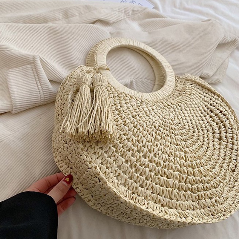 Túi Xách Tay Bằng Rơm Thời Trang Sức Chứa Lớn Cho Nữ
