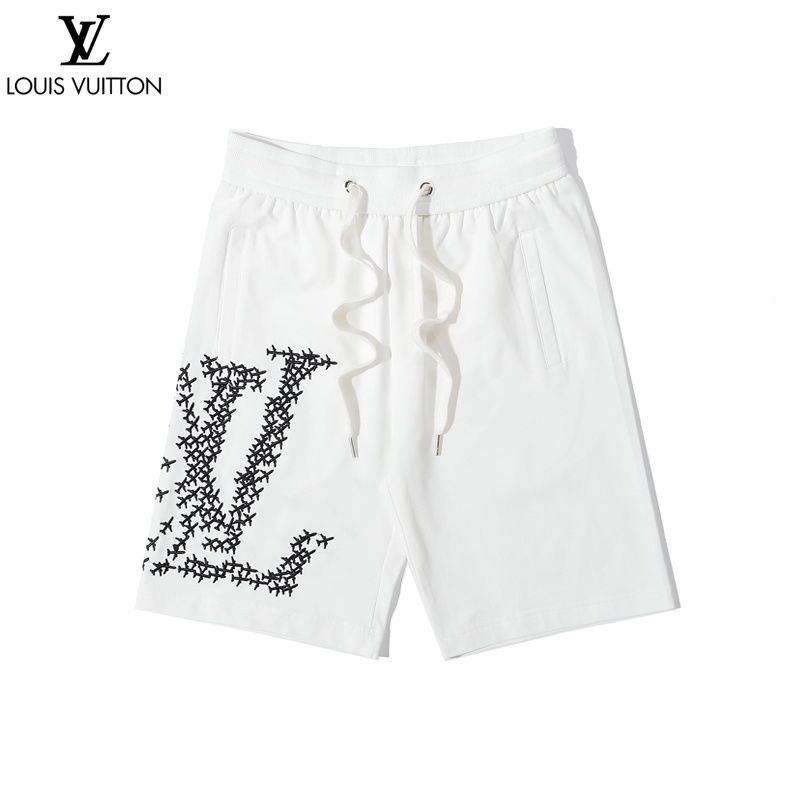L &amp; V - Quần Short Thêu Họa Tiết Máy Bay Cao Cấp Thời Trang Đường Phố Mới Nhất Dành Cho Nam Và Nữ Cùng Phong Cách