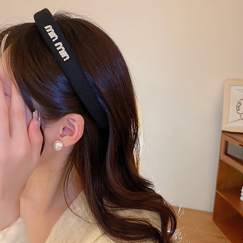 Dongdaemun Băng Đô Đính Kim Cương Chữ Tiếng Anh Đơn Giản Dễ Phối Đồ RYVN