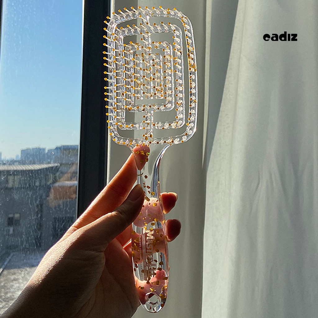 Lược Chải Tóc Tạo Kiểu Chống Tĩnh Điện Thiết Kế Dạng Cong Bằng Nhựa