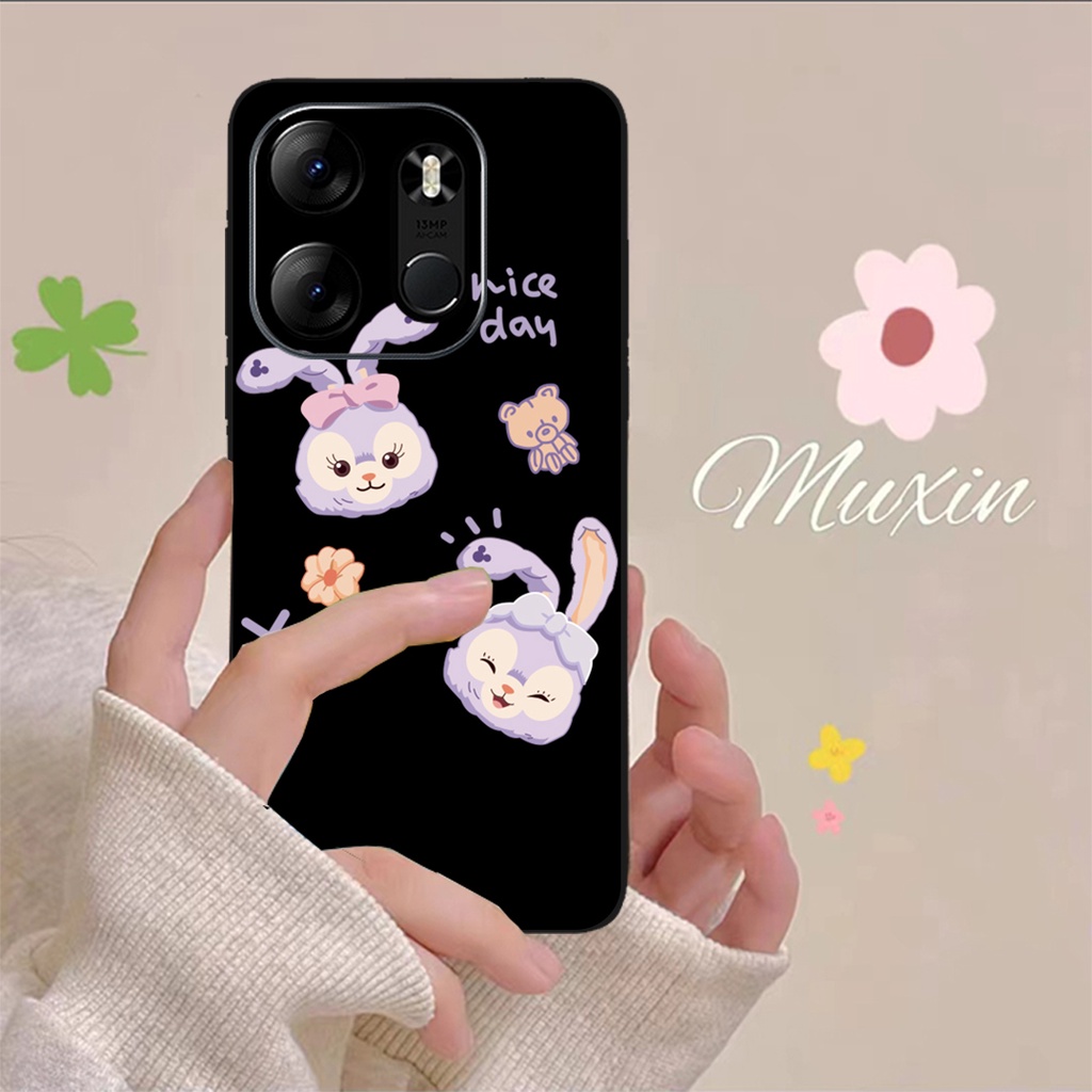 Ốp Điện Thoại Silicone Mềm Họa Tiết Thỏ / Gấu DHL Đáng Yêu Cho Tecno Spark GO 2023 POP 7 Pro Infinix Smart 7