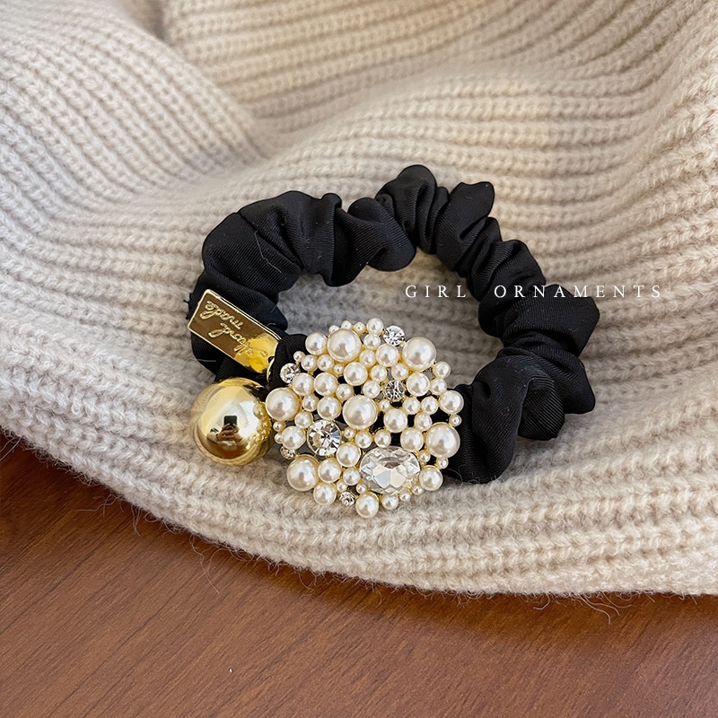 Dây Cột Tóc Đính Đá Ngọc Trai Phong Cách Mới Đơn Giản Thời Trang Xuân Hè Cho Nữ