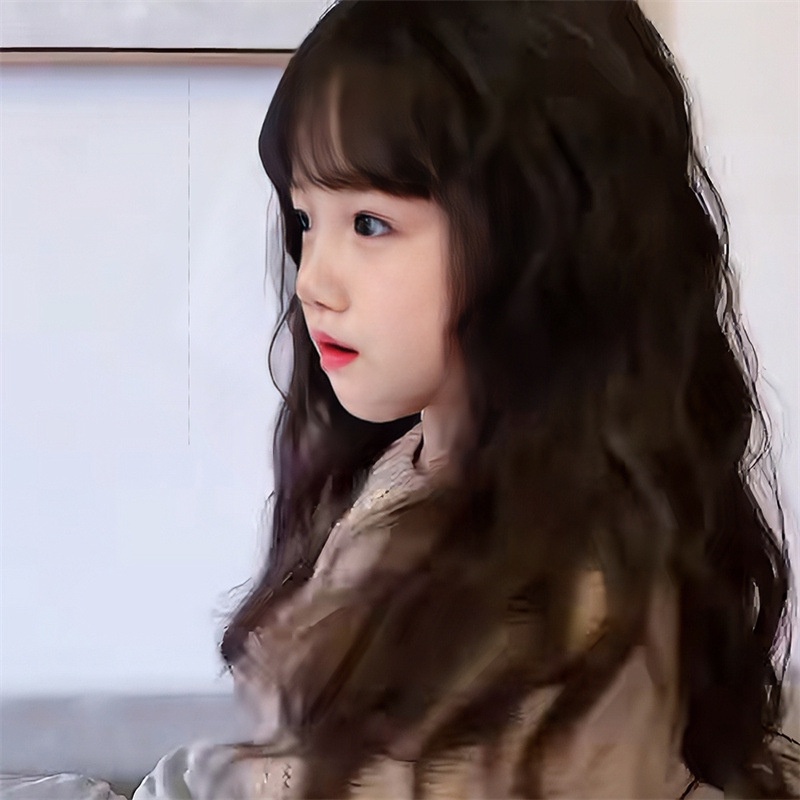 Bộ Tóc Giả Dài Xoăn Đính Hạt Ngô Lông Xù Cho Bé Gái