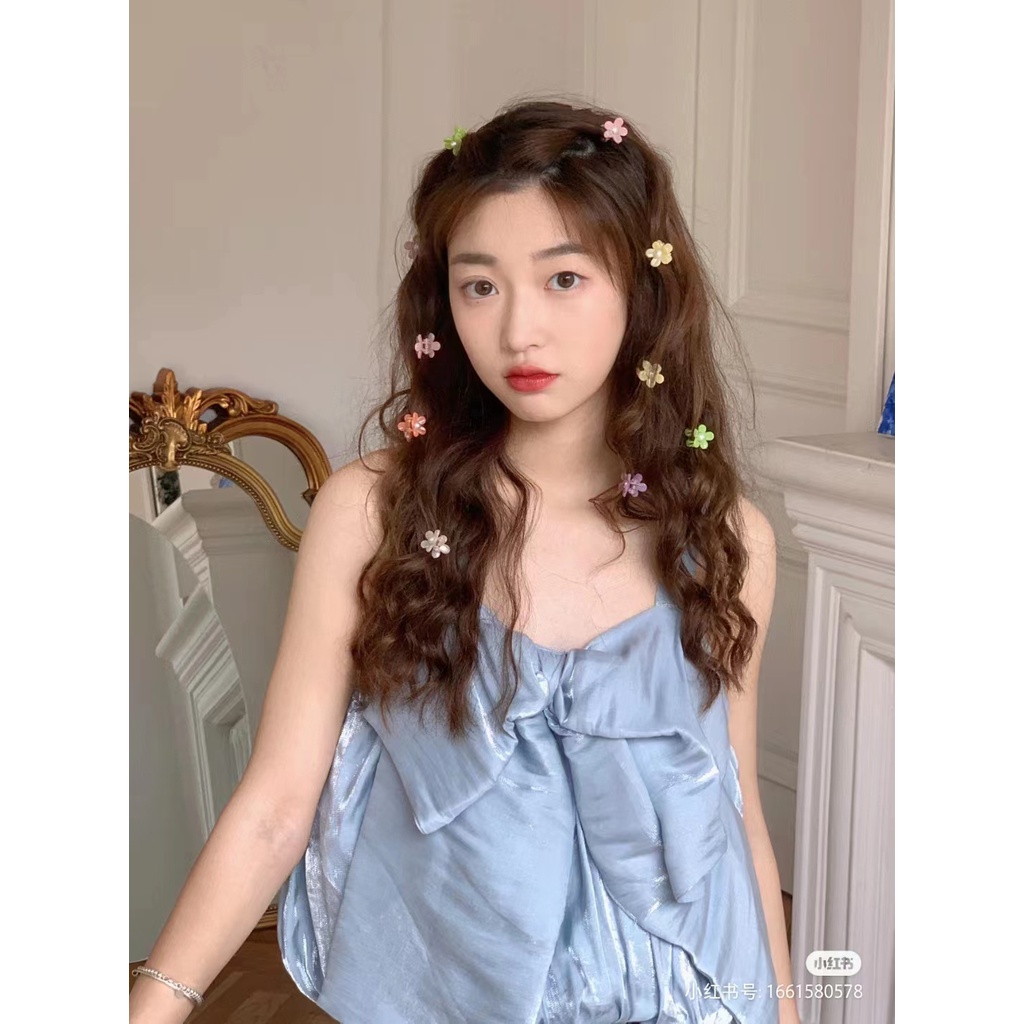 Kẹp Tóc Đính Hạt Ngọc Trai Hình Bông Hoa Nhỏ Nhắn Dễ Thương Dành Cho Nữ