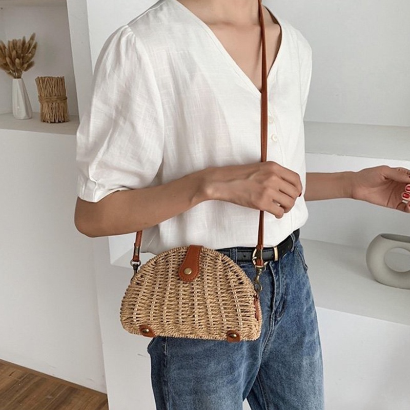 Túi cói Bằng Rơm Phong Cách retro Thời Trang Dành Cho Nữ