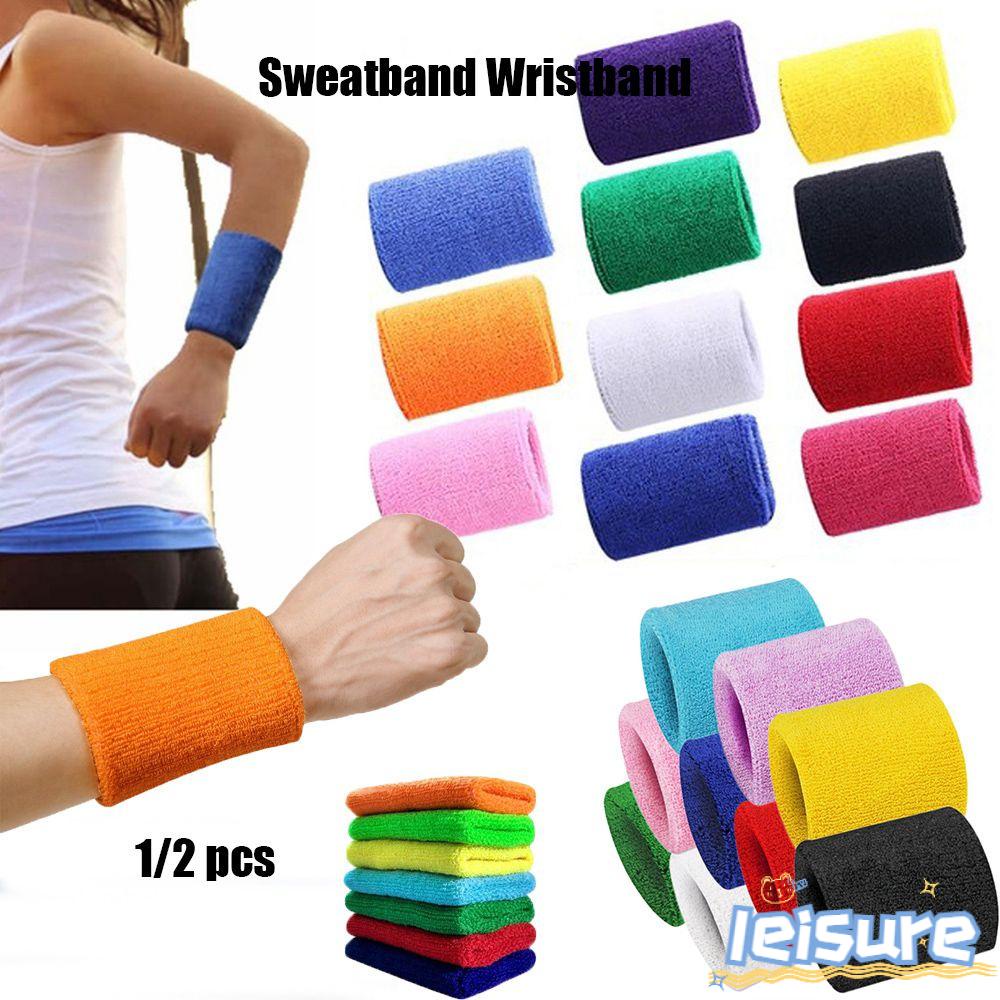 Daphne Set 1 / 2 Băng Đeo Cổ Tay Bằng Cotton Mềm Thoải Mái Chất Lượng Cao Nhiều Màu Sắc Dùng Khi Chơi Thể Thao