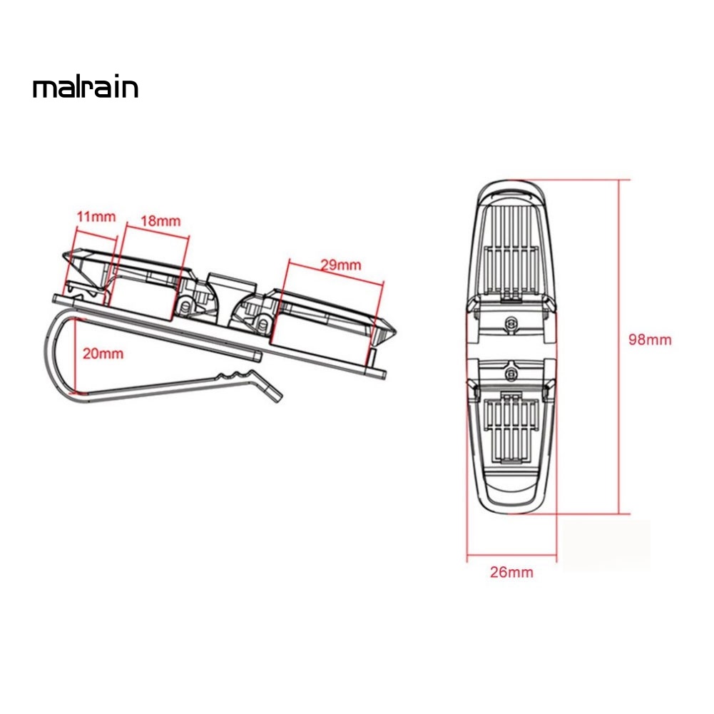 Kẹp Giữ Mắt Kính / Thẻ / Mắt Kính Gắn Tấm Che Nắng Xe Hơi Tiện Dụng