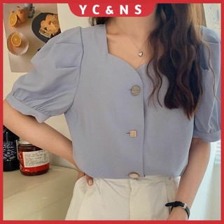 Áo Voan Tay Phồng Phong Cách Hàn Quốc Dành Cho Nữ