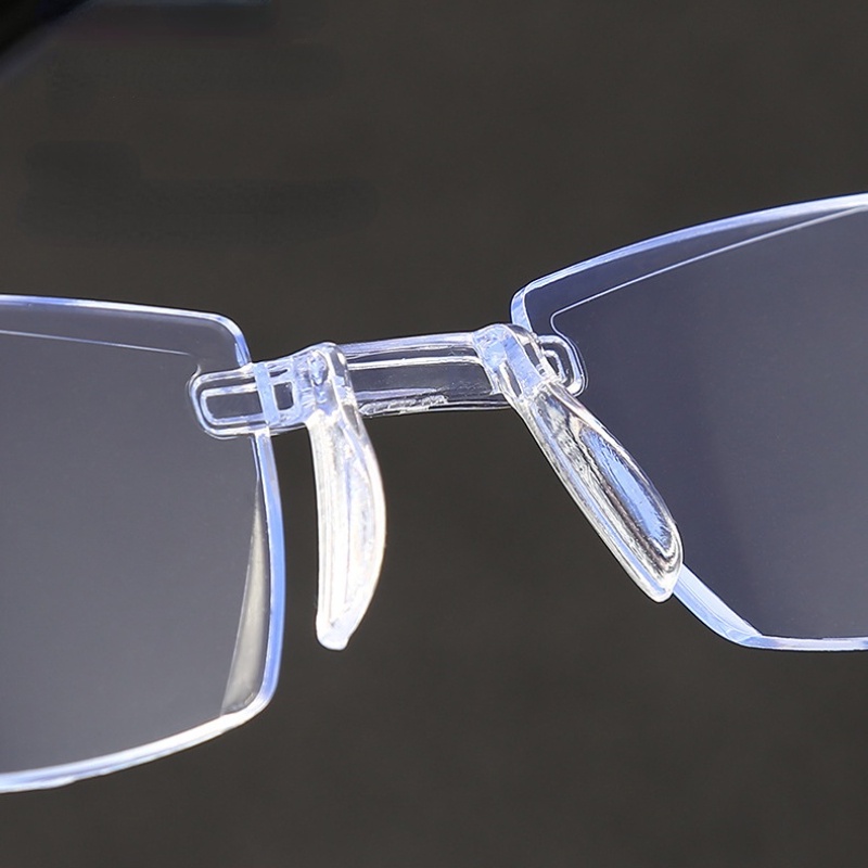 Kính Đọc Sách Bằng Nhựa Không Gọng Hình Chữ Nhật Đơn Giản Thời Trang Unisex