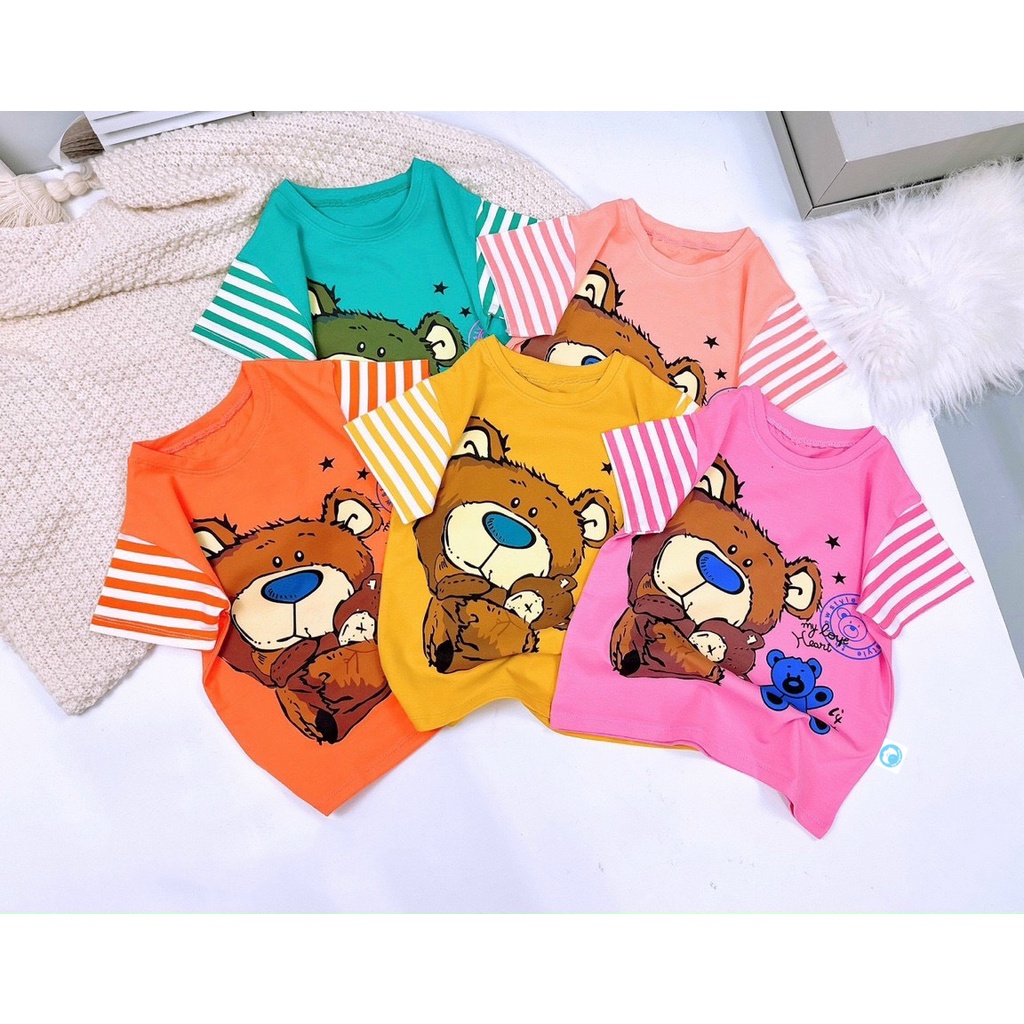 Bộ đồ bé gái bộ đồ lửng phối tay sọc MẪU S5M đáng yêu chất vải co giãn 4 chiều cho bé từ 10kg đến 30kg-MÃ-S5M