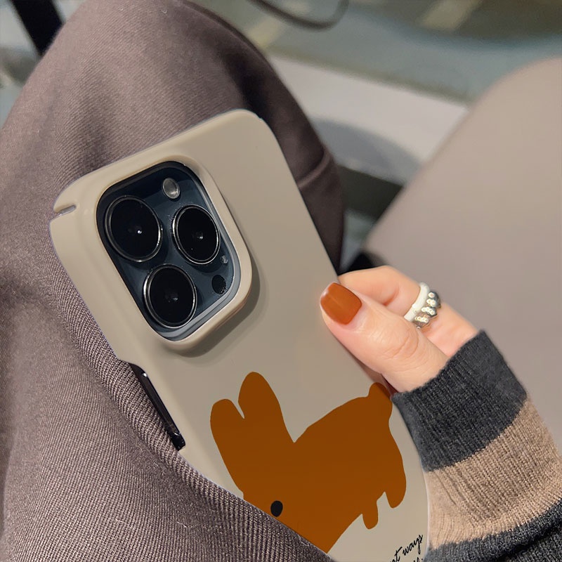 Ốp Điện Thoại Cứng In Hình Gấu Nâu Cho iphone 14promax 11 13 12 7Plus 8 X XS Max