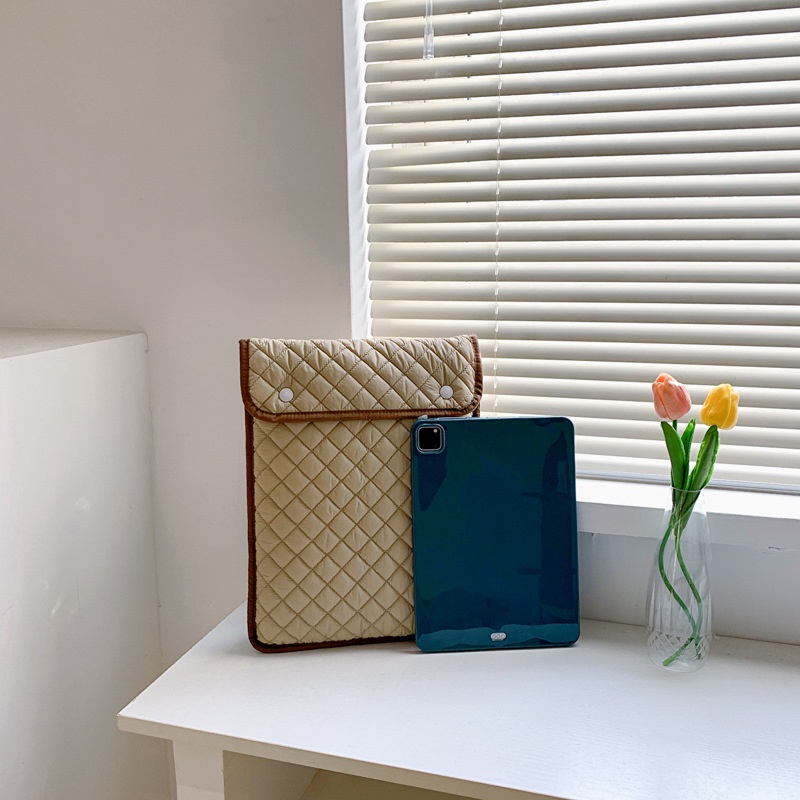 Túi Đựng Bảo Vệ ipad 36.6cm 43.3cm Chất Liệu Cotton Thêu Họa Tiết Đính Đá Xinh Xắn