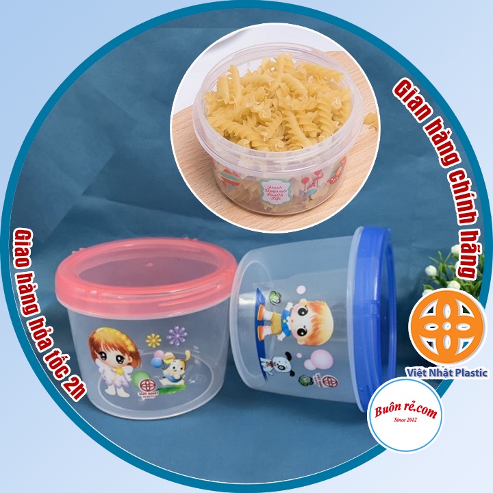 Hộp lạnh tròn 3 size (6615-6616-6617) Việt Nhật, Hộp đựng thực phẩm, bảo quản thức ăn tiên lợi, an toàn