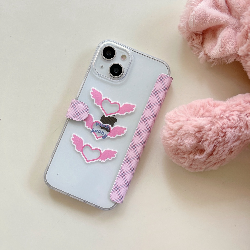 Ốp Điện Thoại tpu silicone Mềm Trong Suốt Nắp Lật Chống Sốc In Hình Thỏ Hoạt Hình Cho iPhone 14 13 12 11 PRO MAX