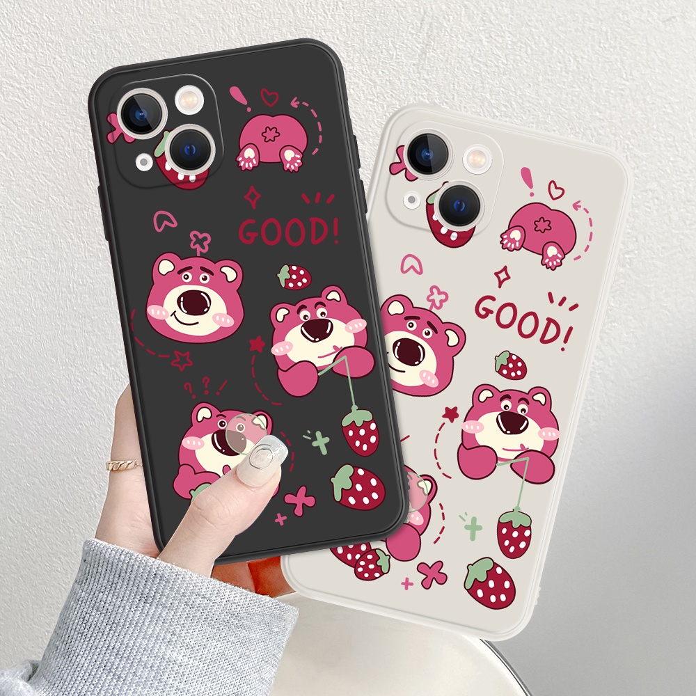 Ốp điện thoại mềm hình gấu dâu tây cho OPPO F9 Pro F1 Plus F7 F1S R9 OPPO Reno 2F 2Z 6Z Reno 4 5 Pro