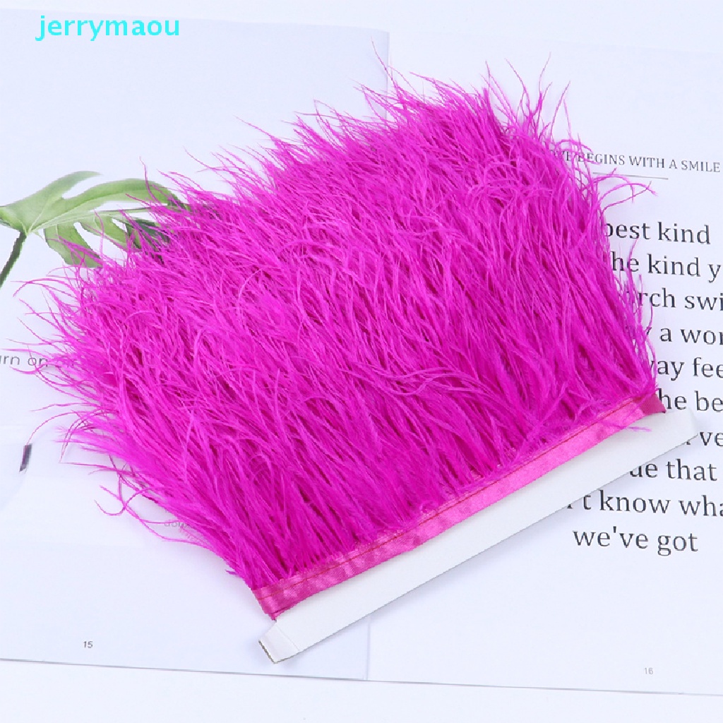 1m Dây Ruy Băng Lông Đà Điểu Dài 6-8Cm Dùng Trang Trí Đầm DIY