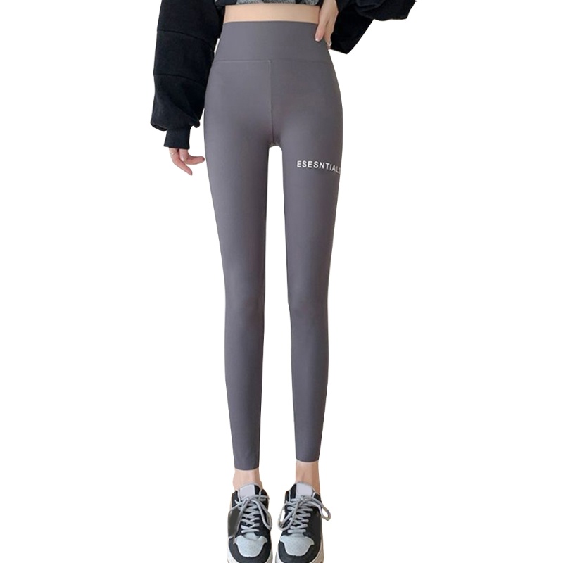 Xiangbao Quần Legging Thể Thao Lưng Cao Ôm Dáng Không Để Lại Dấu Vết In Chữ Thời Trang Xuân Hè Cho Nữ